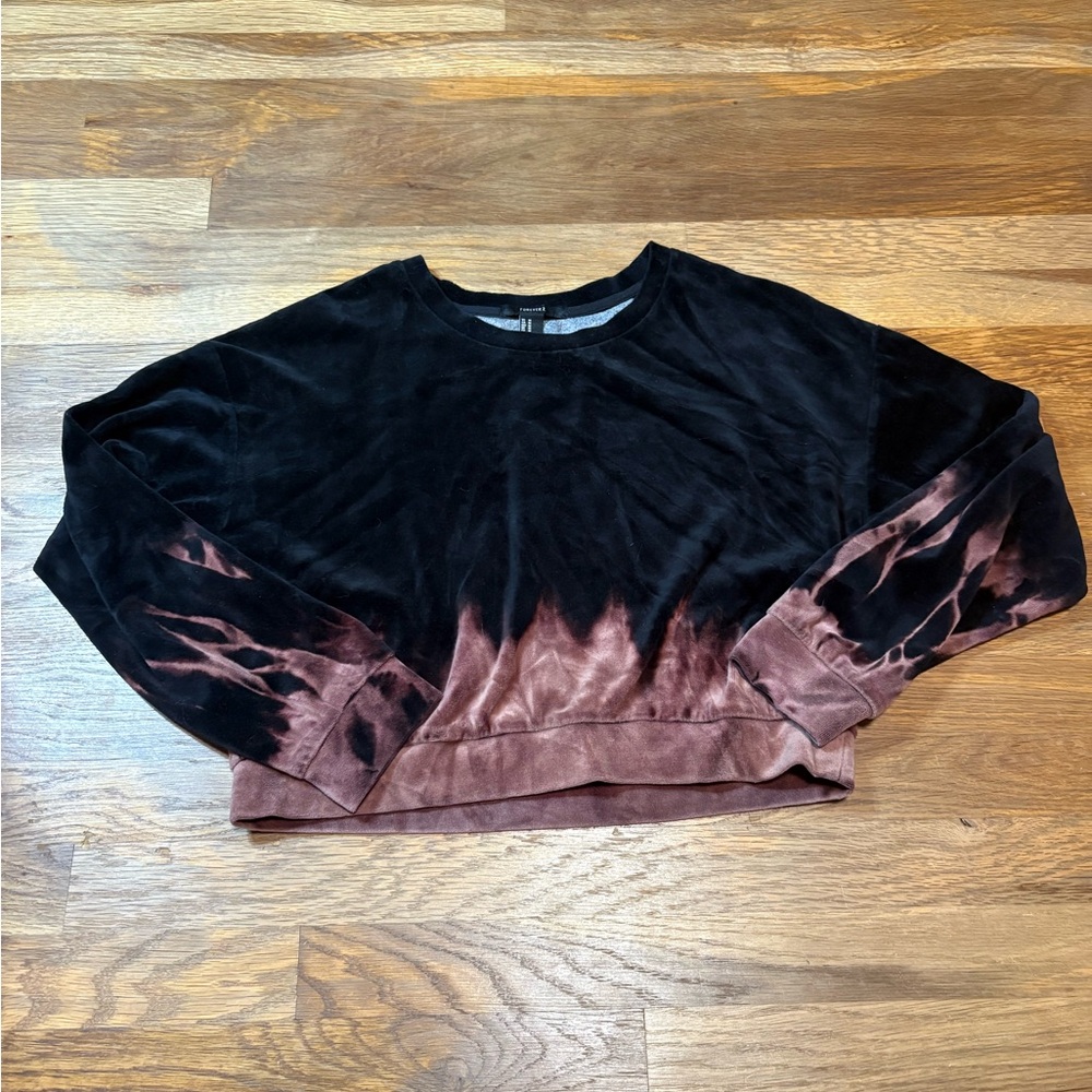 FOREVER 21 Cropped velour top